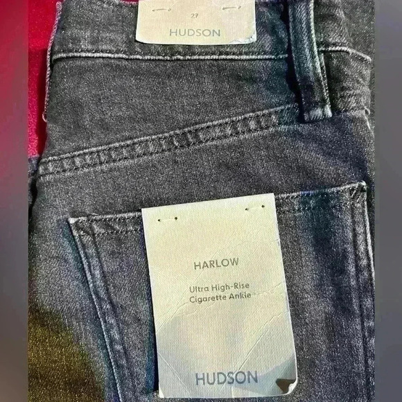 Hudson Jeans Harlow new cigarette ankle black size 27 ultra high rise - Picture 5 of 5